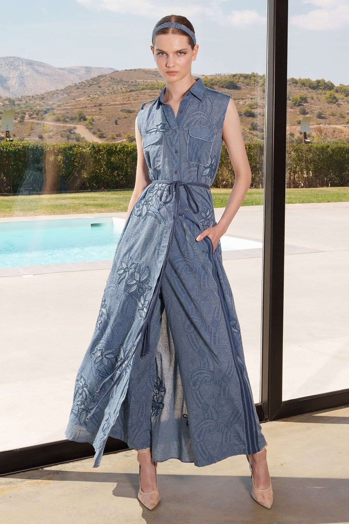 Buy Blue Paisley Printed Co-ord Set by Shruti Sancheti for women online at ScrollnShops